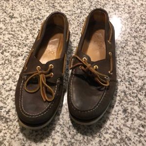 Boat shoes Brown Sperry gold Cup Size 10